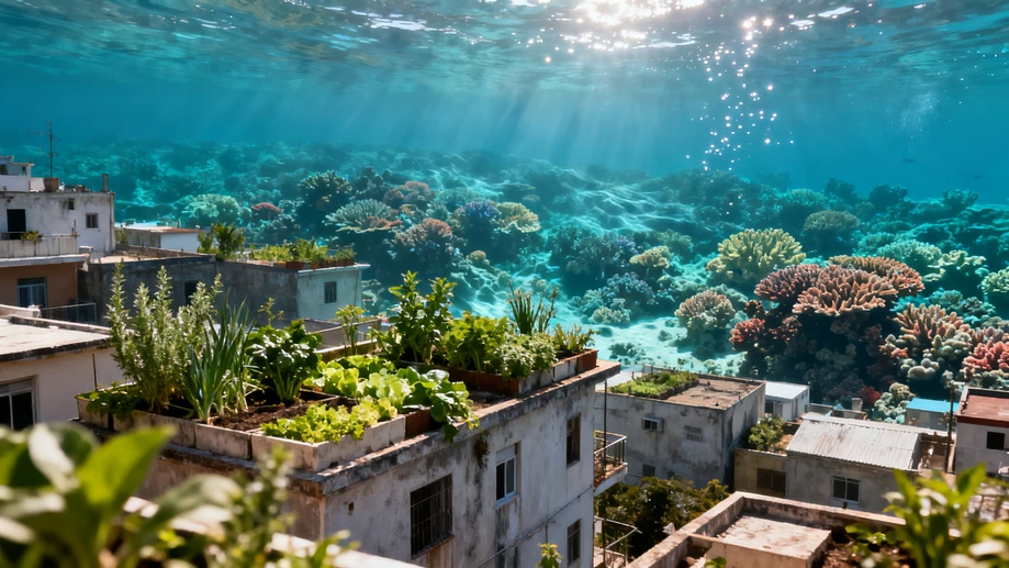 Who Knew Urban Rooftop Vegetable Gardens Are Secretly Saving Coastal Coral Reefs Thousands of Miles Away